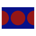 Red Circles on Blue
