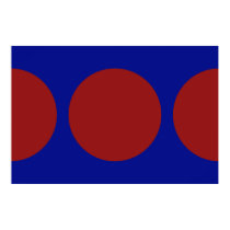 Red Circles on Blue posters