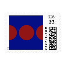 Red Circles on Blue – Small stamps