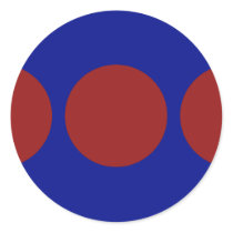 Red Circles on Blue stickers