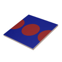 Red Circles on Blue tiles