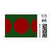 Red Circles on Green – Large stamps