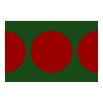 Red Circles on Green posters