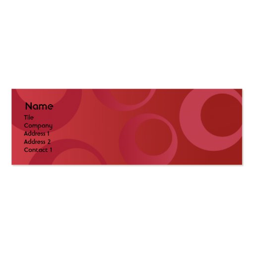 Red Circles - Skinny Business Card Template