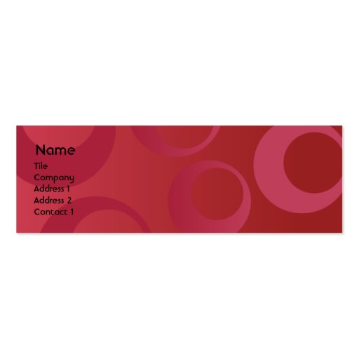 Red Circles - Skinny Business Cards (front side)