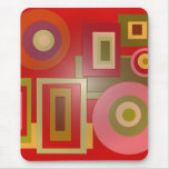 red circles squares mouse mat