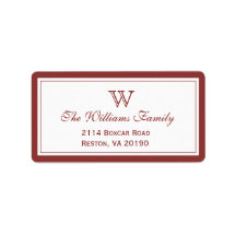 Red Classic Border Personalized Address Labels