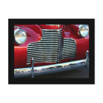 Red Classic Car postcard