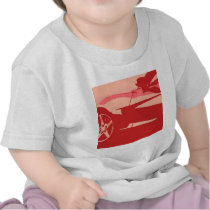 Red Classic Racing Cars T Shirt