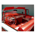 Red Classic Vintage Car Poster posters by Topteevintage Red Classic Vintage Car Poster posters