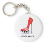 red cleat stiletto, stiletto sports key chains