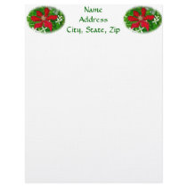 Red Clematis Merry Christmas letterhead