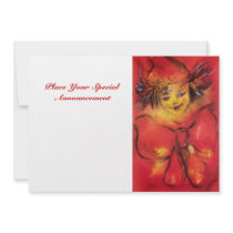 RED CLOWN invitations by bulgan_lumini RED CLOWN invitations