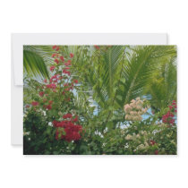 Red Coastal floral setting flowers Invitation