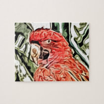 red cockatoo painting puzzles