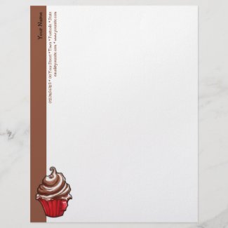 Red Coffee Cupcake coffee Letterhead letterhead