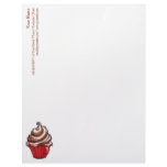 Red Coffee Cupcake Letterhead