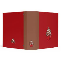 Red Coffee Cupcake red Binder