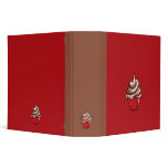 Red Coffee Cupcake red Binder