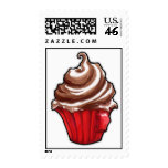 Red Coffee Cupcake Stamp