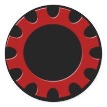 Red Cog Sticker