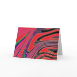 Red Color Art Abstract Greeting Card