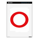 Red Color Circle Simple Customizable Design iPad 3 Skin
