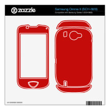 red color samsung omnia II decals