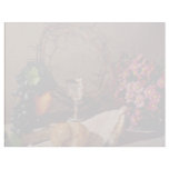 Red Communion, silver cup, grapes, flowers and cro Customized Letterhead