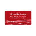 Red contemporary holiday glow address label label