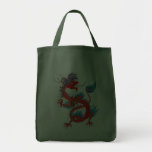 Red Cool Dragon Picture on Bag