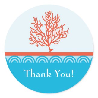 Red Coral Favour Sticker sticker