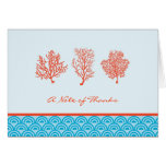 Red Coral Thank You or Note Card