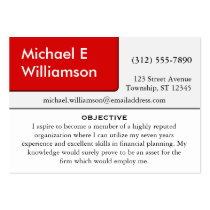 Red Corner RESUME Business Cards business cards