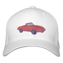 Red Corvette Emrboidered Hat embroidered hats