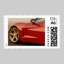 Red Corvette postage