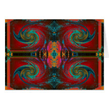 Red Cosmos Swirl Cards
