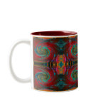 Red Cosmos Swirl Mug