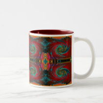 Red Cosmos Swirl mugs