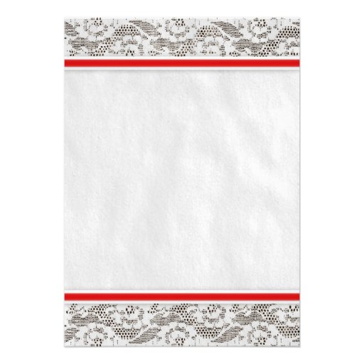 Red Country Lace Wedding Invitations
