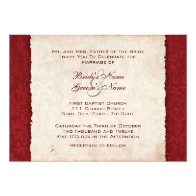 Red Country Wedding Invitation