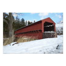 Red Covered Bridge 1 Photo Print