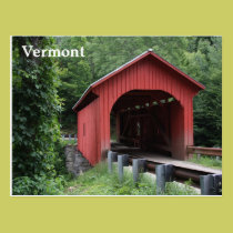 Red Covered Bridge of Vermont Postcard postcards