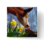 Red Cow and Yellow Daffodils Pins