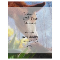 Red Cow and Yellow Daffodils Full Color Flyer