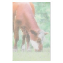 Red Cow in the Green Meadow Custom Stationery