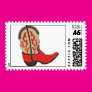 Red Cowboy Boot Postage Stamp Red Cowboy Boot Postage Stamp