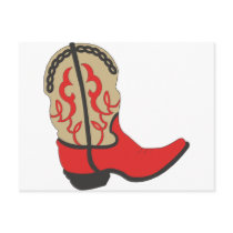 Red Cowboy Boot Post Cards