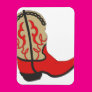 Red Cowboy Boot Rectangular Magnets Red Cowboy Boot Rectangular Magnets