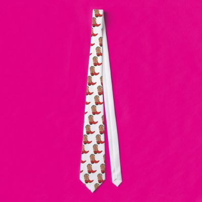 Red Cowboy Boot Neckwear Zazzle_tie Red Cowboy Boot Neckwear Zazzle_tie